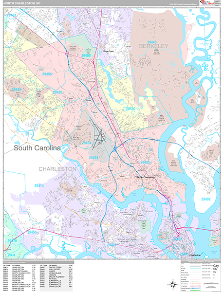 North Charleston Wall Map